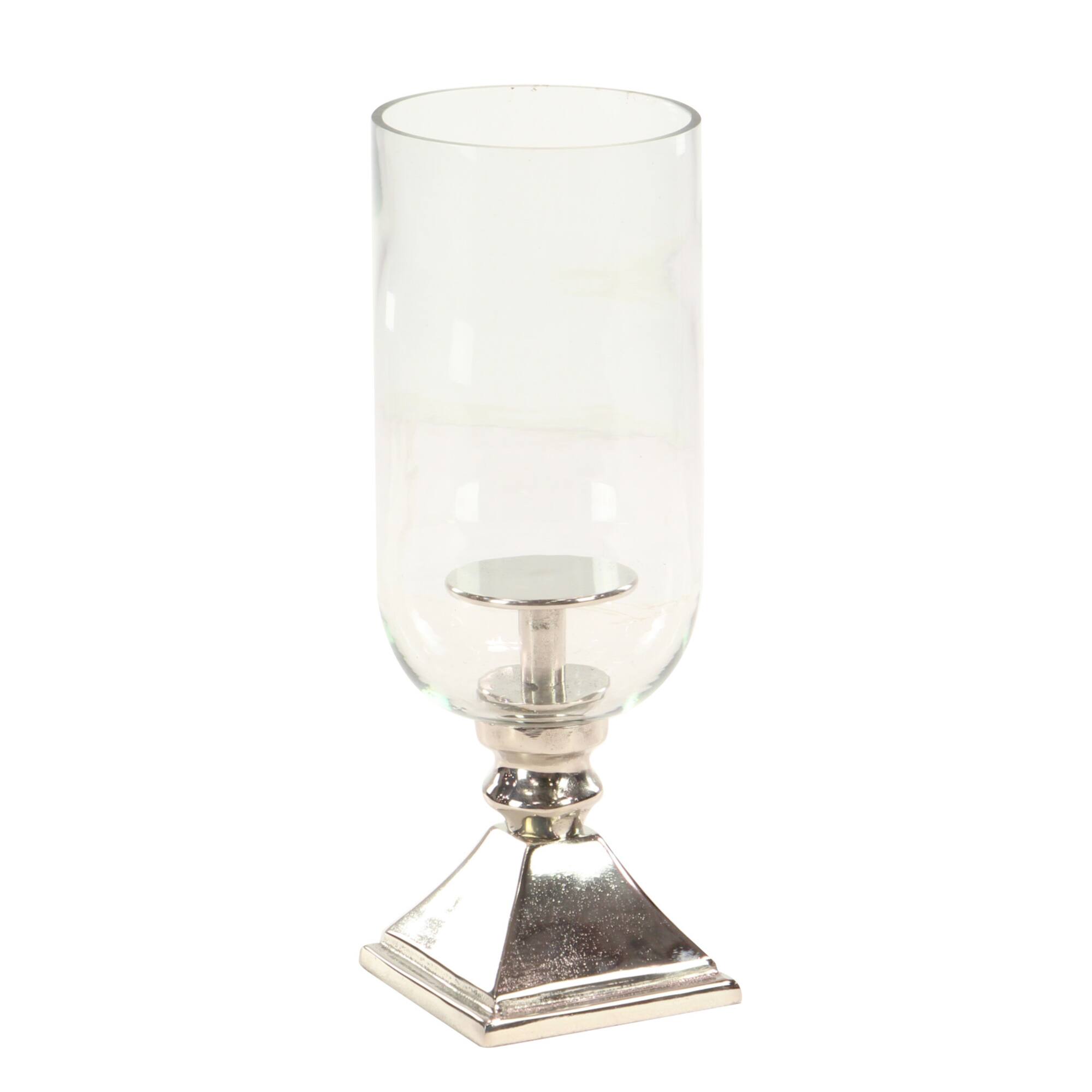 17" Silver Traditional Candle Holder